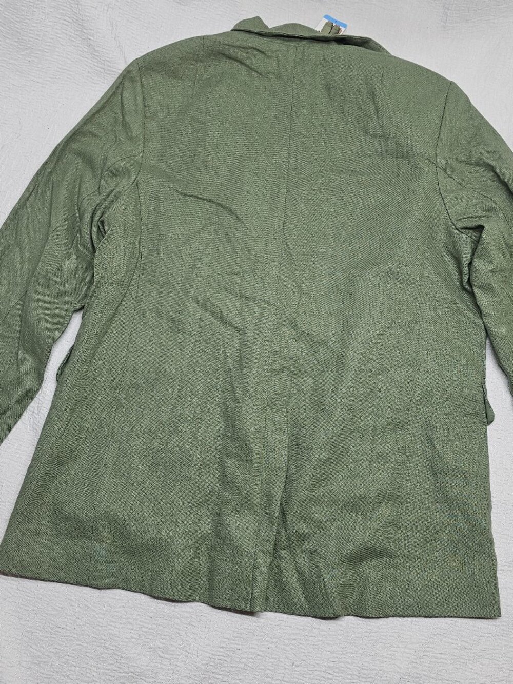 Express Women's Shoulder pads Button V-Neckline Soft Linen Blazer Size L - Picture 8 of 8
